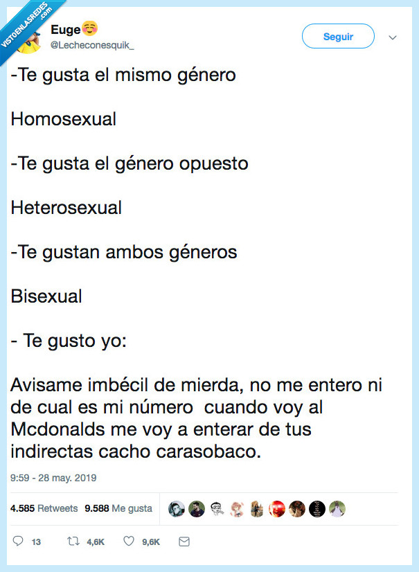 quedar cloro,gustar,no me enteero