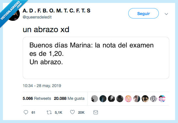 beso,tambien,examen