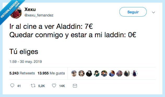 aladdin siempre,quedar,estar,elegir