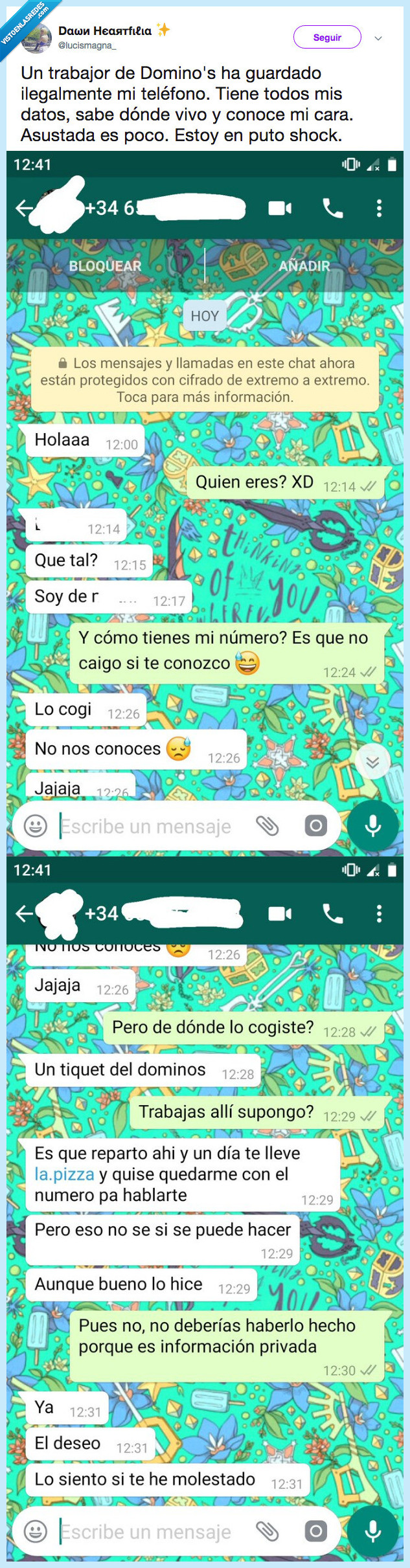 caso,repartidor,daos,acoso