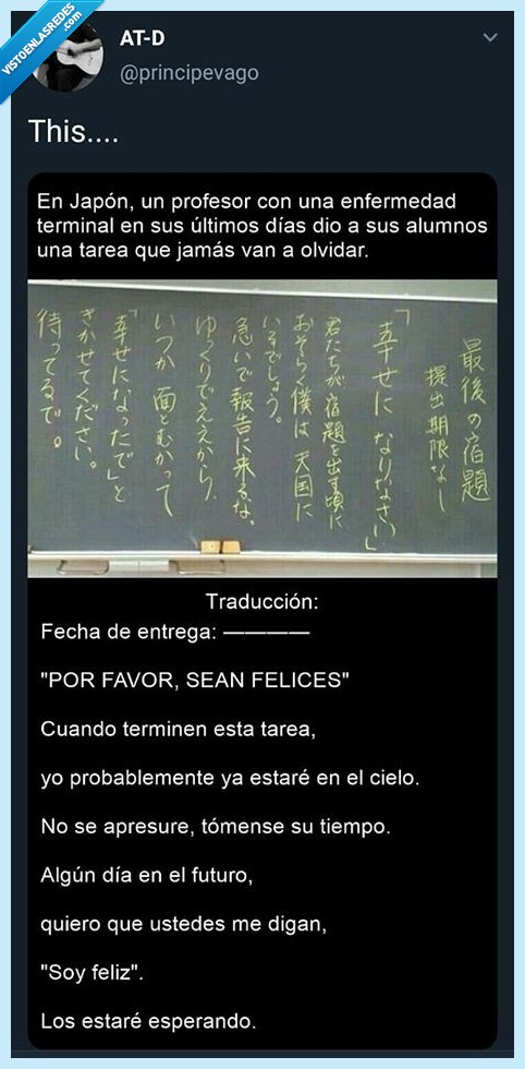 Profesor,japón,tarea,felicidad,principevago