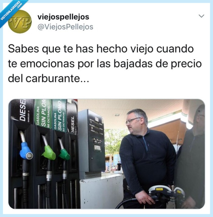 tuit,tweet,twitter,viejo,combustible,carburante,precio,gasolinera
