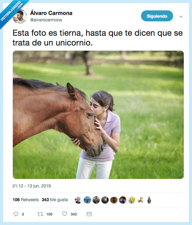 unicornio,caballo,tierna foto,alvaro carmona