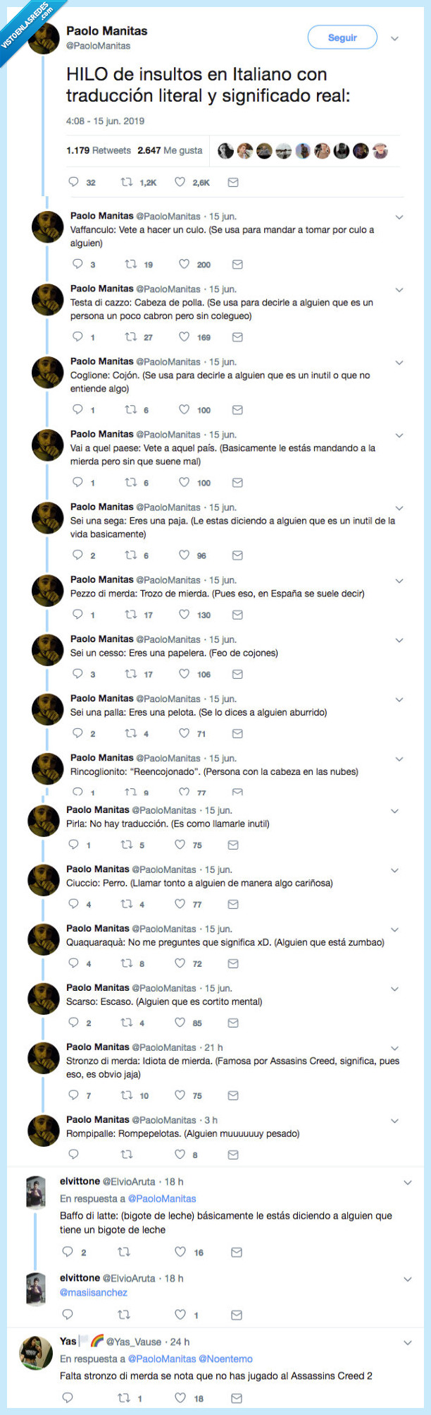 hilo,insultos,italiano,divertido