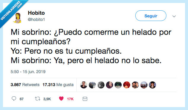 sobrino,helado,cumpleaños