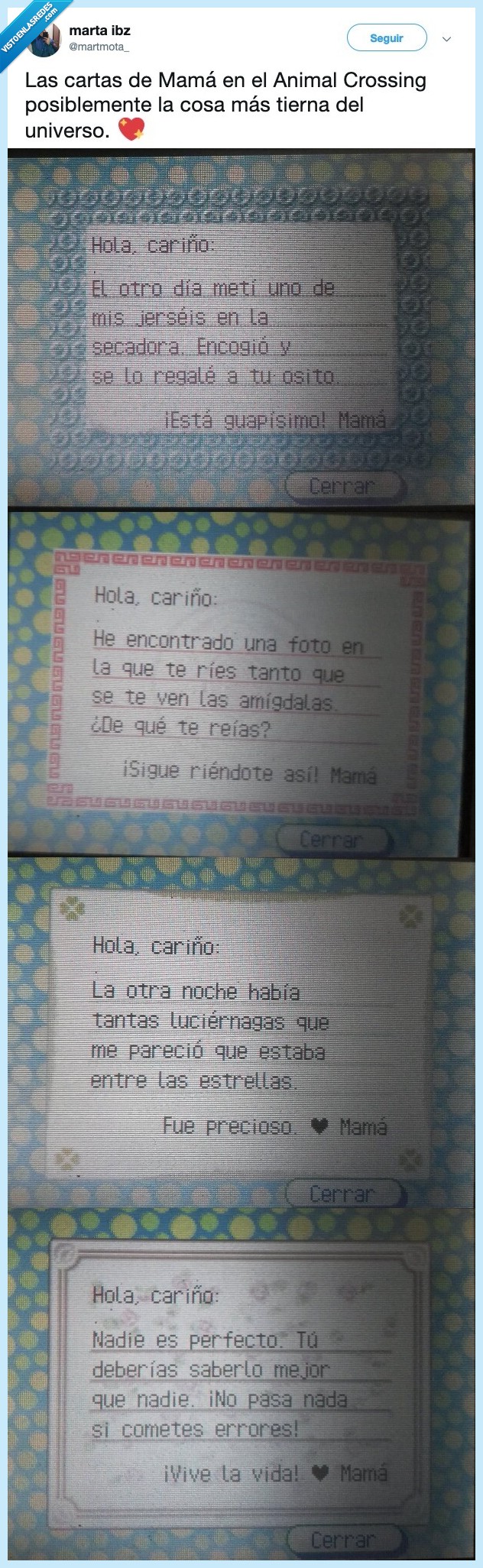 mama,animal crossing,carta,tierna