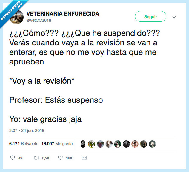 realidad,revisión examen,enterar,aprobar