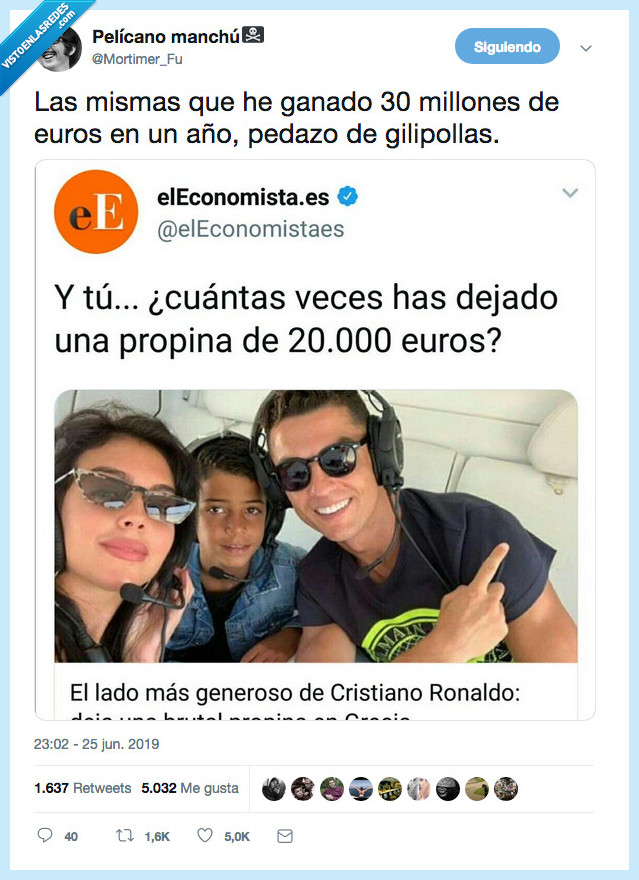 vida,propina,cristiano ronaldo