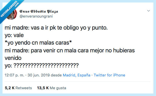 madres,malas cara,obligo y punto