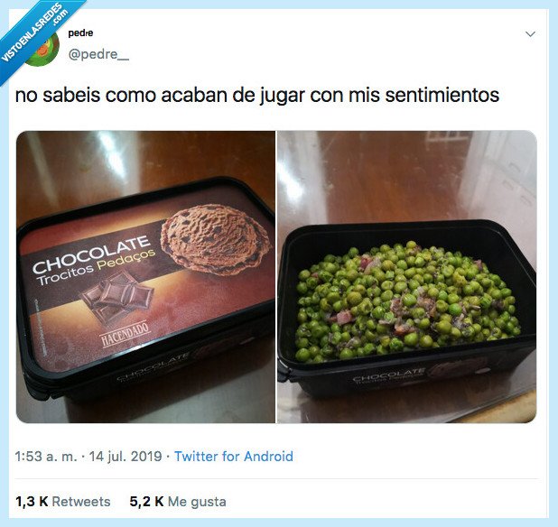 jugar,sientimientos,guisantes,helado,chocolate