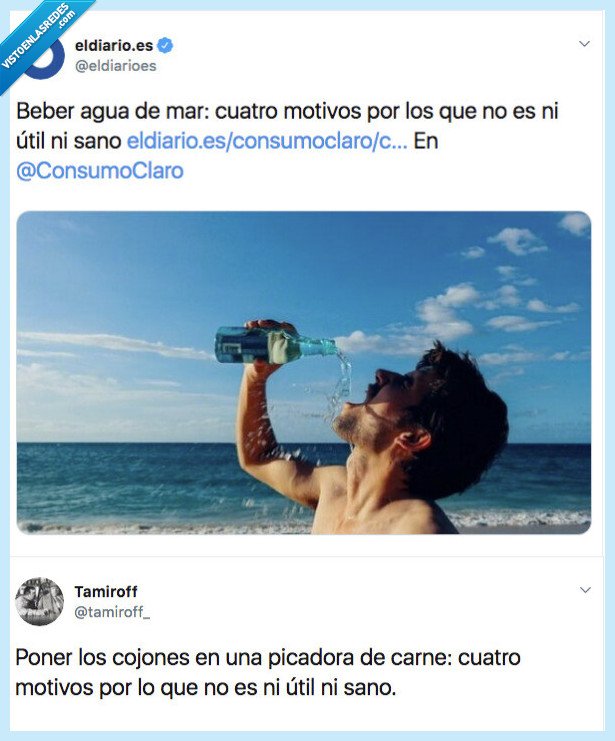 cosa,útiles,sanas,agua,mar,beber