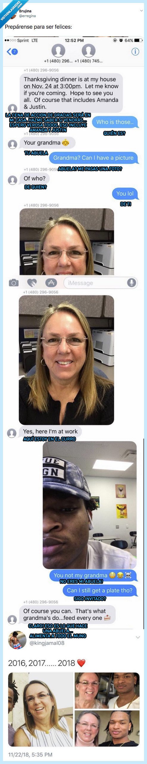 abuela,nieto,amigos,seguir,años