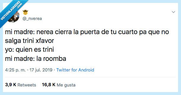 escapar,la pobre,trini,roomba