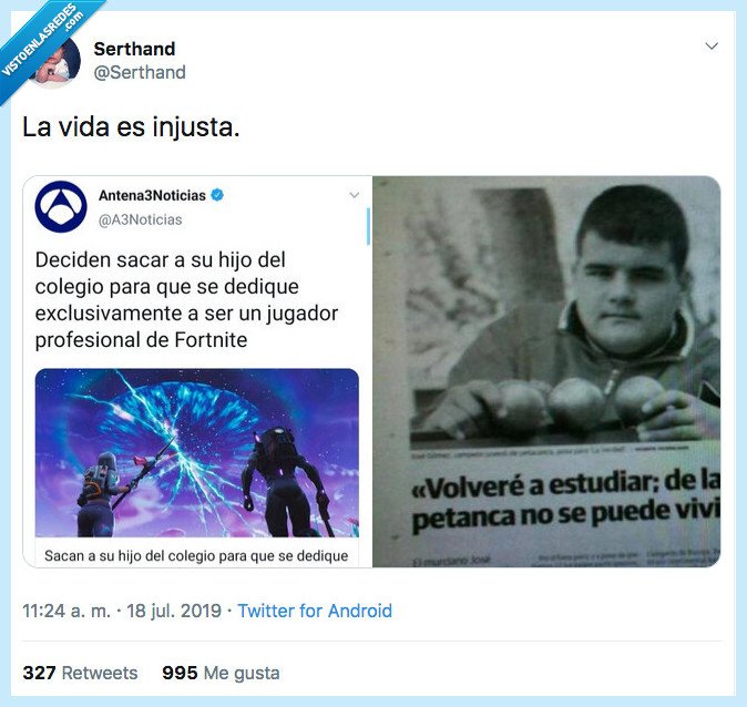 tantos,tan poco,petanca,fornite