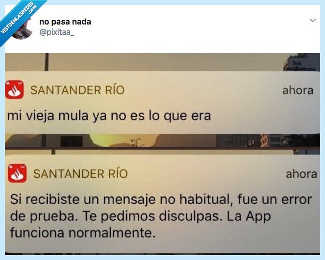 app,santander,mensaje,cruzar cables