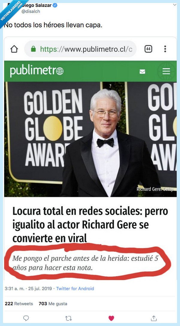 locura,redes sociales,richard gere,periodista