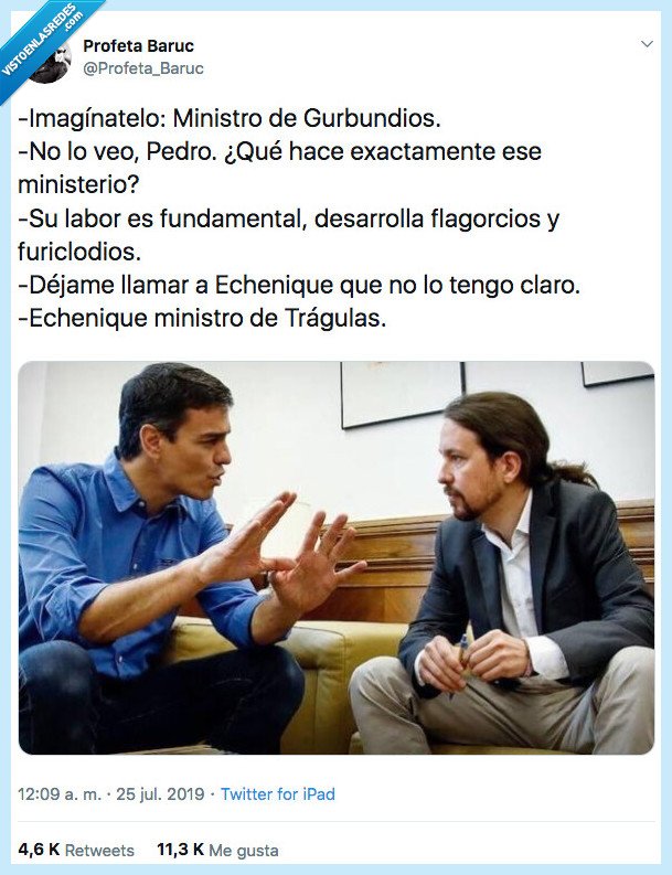 ofrecer,pablo iglesias,pedro sanchez,ministerios,investidura