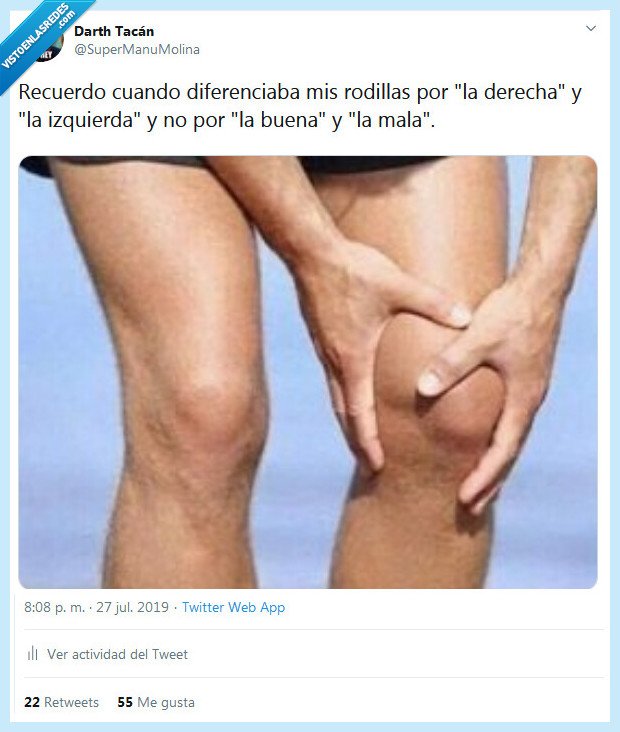 rodillas,diferenciar,derecha,izquierda,buena,mala