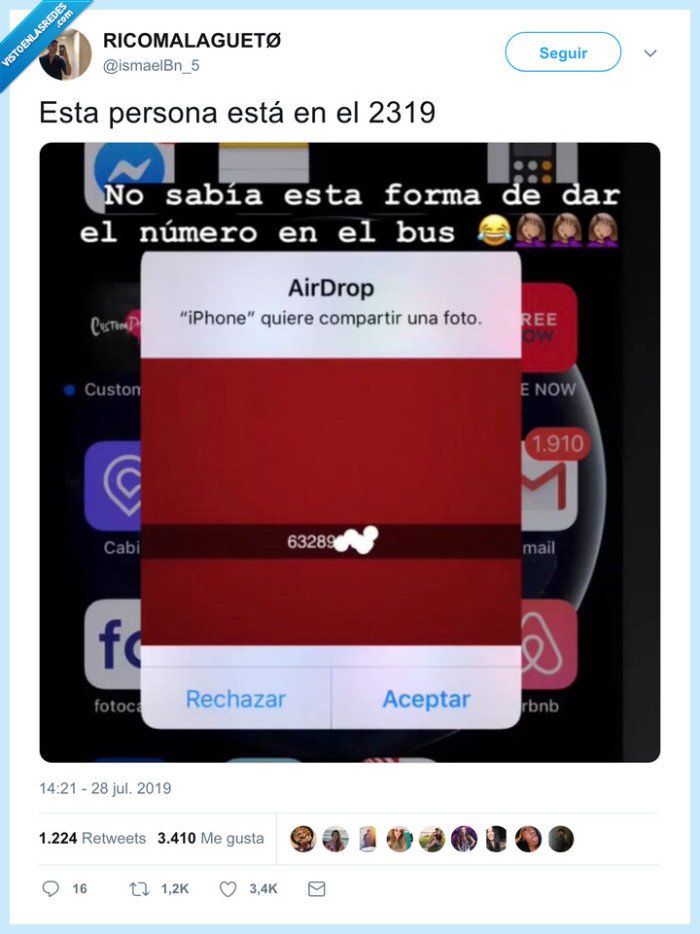ligar,airdrop,pasar número