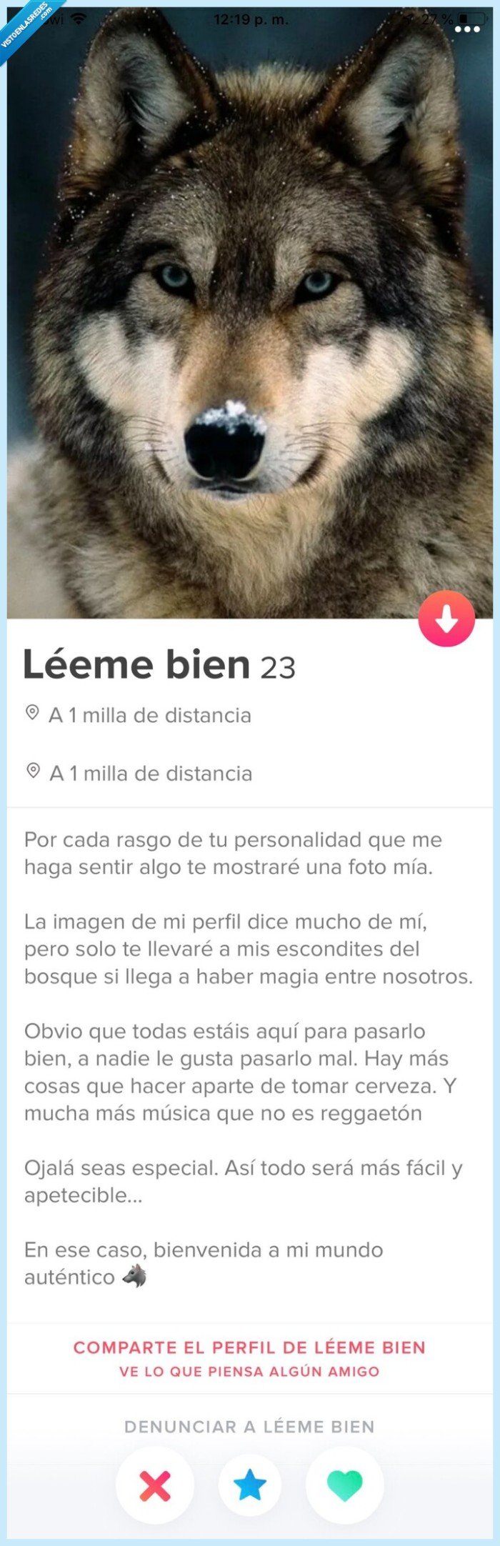 tinder,lobo,ligar
