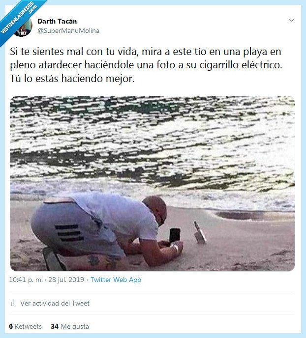 playa,vida,foto,cigarrillo