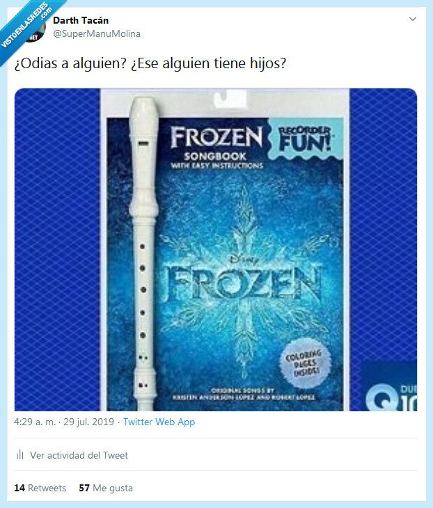 frozen,flauta,odiar,hijos