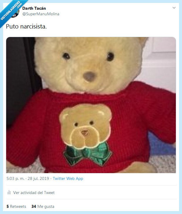 narcisista,oso,camiseta