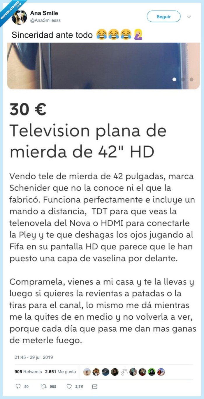 venta,televisor,desastre