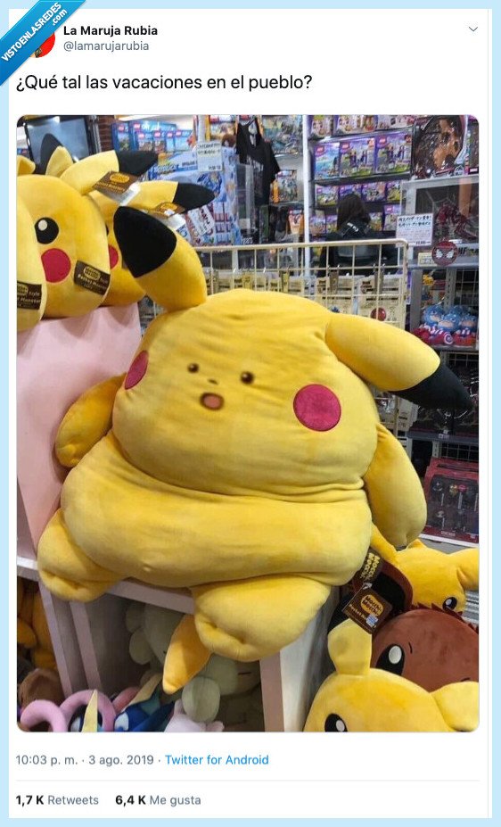 colesterol,pikachu,engordar,pueblo,peluche