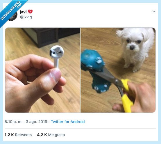 venganza,perro,ipods,jugete