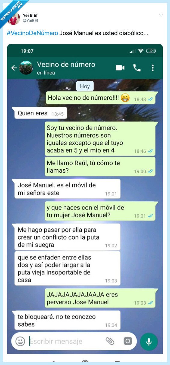 señor,perverso,vecino de numero,movil