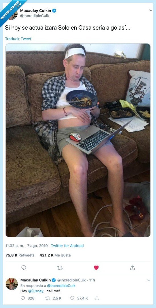 Macaulay Culkin,solo en casa,recrear,hoy en día