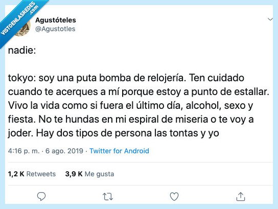 tokio,casa papel,bmba de relojeria,nadie