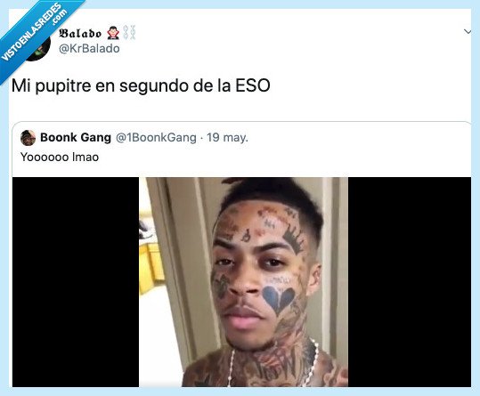 pupitre,lil,trapero,cara tatuada