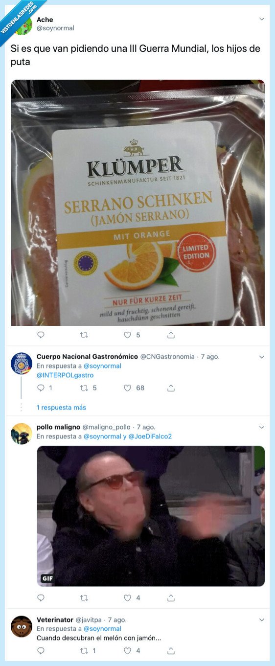 alemania,guerra,jamón sabor naranja
