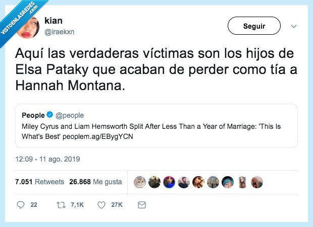 elsa pataky,hannah montana,hemsworth,ruptura