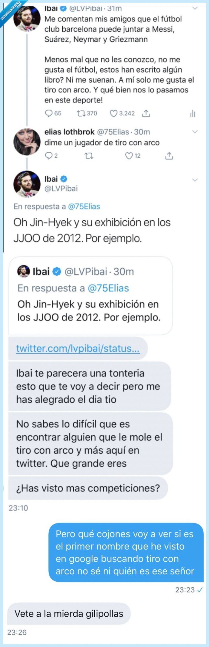 tiro con arco,fútbol,complicidad,ibai