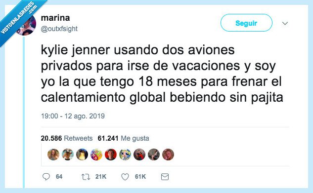 calentamiento global,avion,jenner