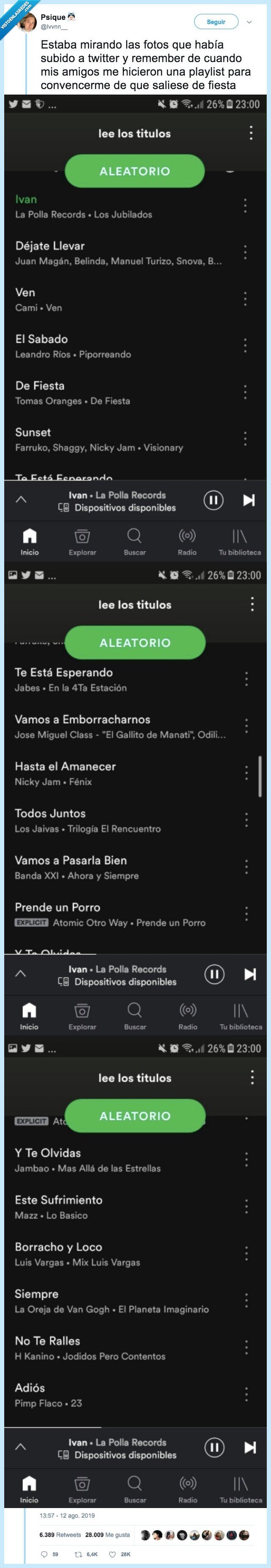 salir de fiesta,spotify,fiesta,canciones