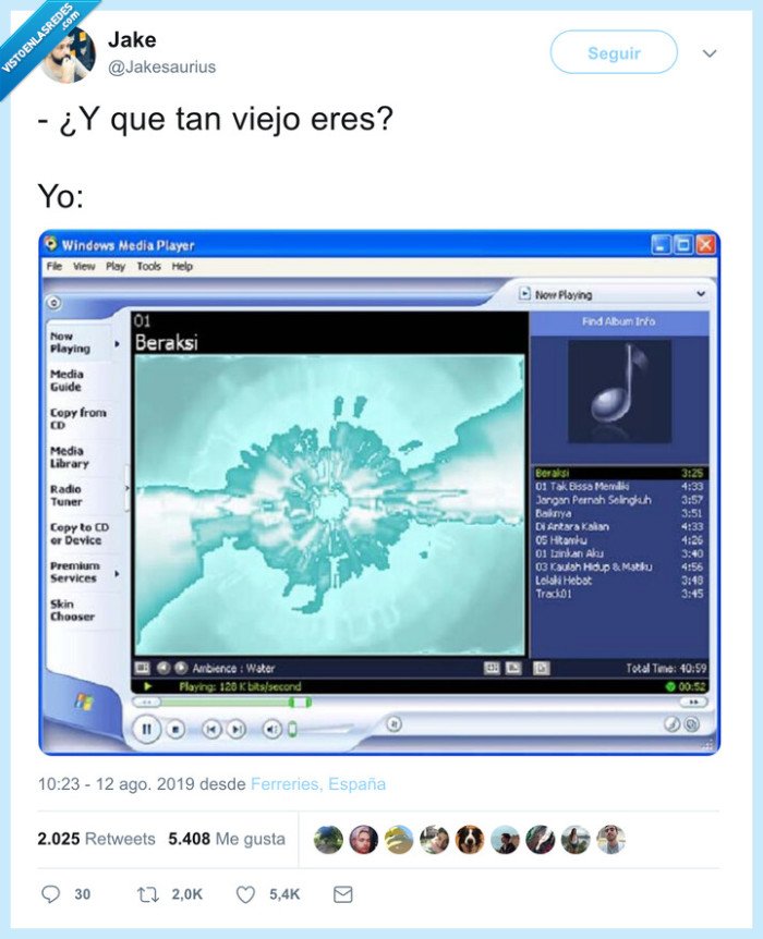 viejo,windows media player