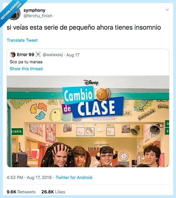 cambio de clase,serie,insomnio