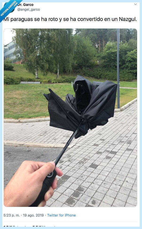 frodo,nazgul,el señor de los anillos,paragüas