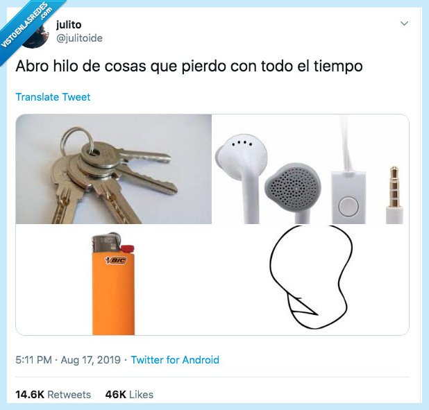 dignidad,cosas que pierdo,llaves,auriculares