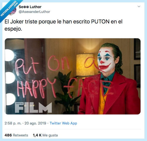 joker,espejo,mensaje,triste