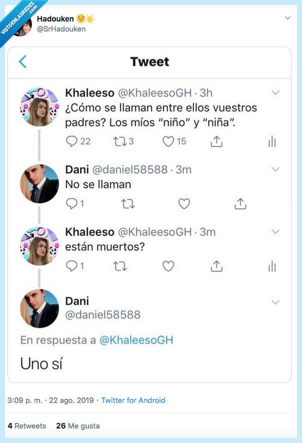 conversación twiter,padres,cagada