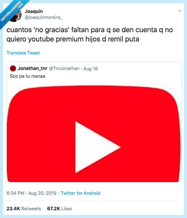 youtube premium,no gracias,pesado