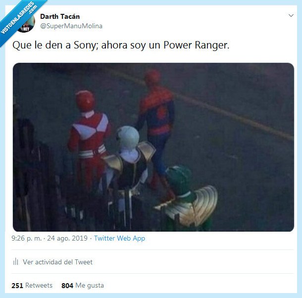 sony,spiderman,power rangers