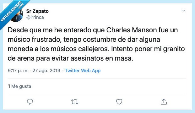 Buena gente,héroe,Charles Manson,musico,matar