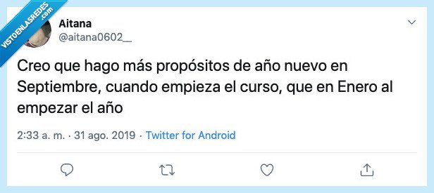 Septiembre,tweet,propósito,año nuevo