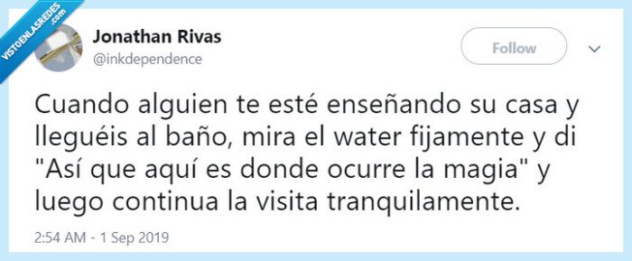 visitas,twitter,baño,magia